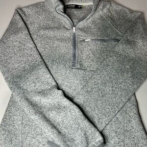 Under Armour women Heathered Gray Zip-Up Sweater